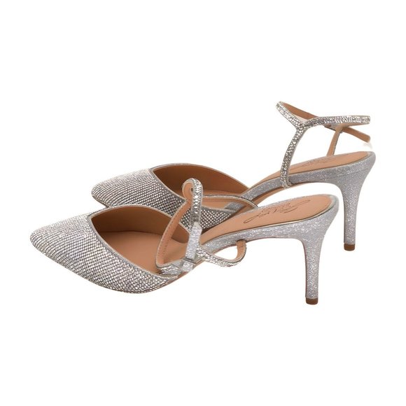 Jewel Badgley Mischka Georgina Pointed Toe Mid Heel Size 8 - Picture 4 of 6